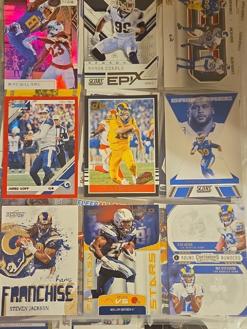 Los Angeles Rams Football Trading Card Set - Blue & Yellow
